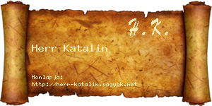 Herr Katalin névjegykártya
